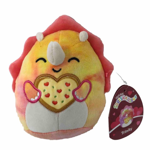 Squishmallow 2024 Valentine -Trinity Pizza Dino Plush Toy - Picture 1 of 3